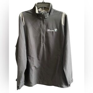 NIKE GOLF Black Grey BMW Golf Championship Quarter Zip Pullover Jacket Size XL